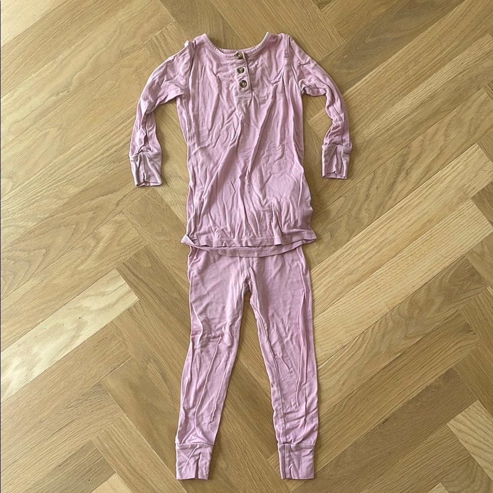 Cozy Pink Pajama Set with Long-Sleeve Top and Pants